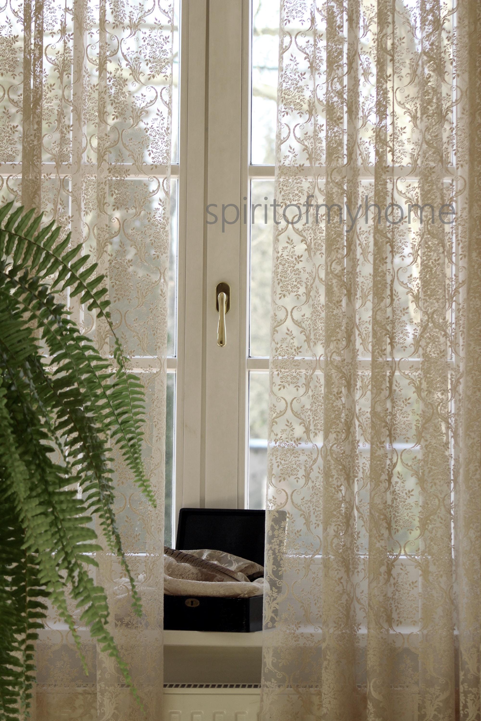 JOSEPHINE' One panel Fine French Embroidered Natural White Ivory/Beige Color Full Lenght  Lace  Curtain Sale By the Panel or Custom